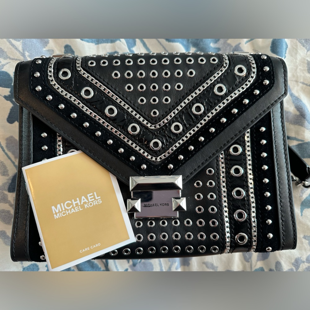 NWT Michael Kors Black Studded Bag